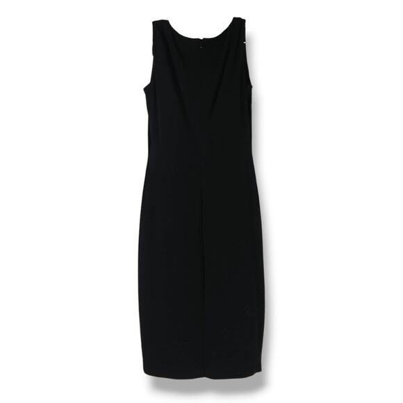 Calvin Klein Black Sleeveless Sheath Dress 2 Embellished Rhinestone Cocktail - Picture 3 of 10